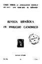 Revista Española de Derecho Canónico. 1967, volumen 23, n.º 66. PORTADA [Artículo]