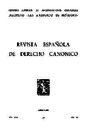 Revista Española de Derecho Canónico. 1975, volumen 31, n.º 88. PORTADA [Artículo]