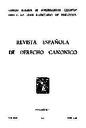 Revista Española de Derecho Canónico. 1975, volumen 31, n.º 89-90. PORTADA [Artículo]