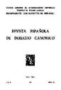 Revista Española de Derecho Canónico. 1982, volumen 38, n.º 109. PORTADA [Artículo]
