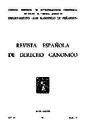Revista Española de Derecho Canónico. 1984, volumen 40, n.º 116. PORTADA [Artículo]