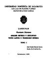Landivar : Rusticatio mexicana : Análisis metrico y estilístico,  texto latino y traducción rítmica / [Tesis]
