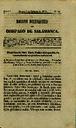 Boletín Oficial del Obispado de Salamanca. 7/10/1854, n.º 19 [Ejemplar]