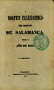 Boletín Oficial del Obispado de Salamanca. 1855, portada [Ejemplar]