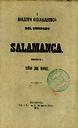 Boletín Oficial del Obispado de Salamanca. 1862, portada [Ejemplar]