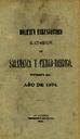 Boletín Oficial del Obispado de Salamanca. 1874, portada [Ejemplar]