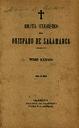 Boletín Oficial del Obispado de Salamanca. 1891, portada [Issue]
