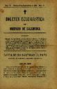 Boletín Oficial del Obispado de Salamanca. 15/9/1899, n.º 18 [Ejemplar]