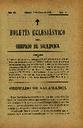 Boletín Oficial del Obispado de Salamanca. 1/6/1901, n.º 11 [Ejemplar]