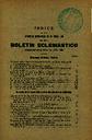 Boletín Oficial del Obispado de Salamanca. 1922, indice [Ejemplar]