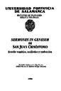 Sermones in Genesim de San Juan Crisóstomo : estudio temático, estilístico y traducción / [Tesis]