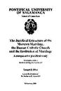 The juridical estructure of the Mormon marriage, the Roman Catholic Church and the Institution of marriage : a comparative juridical study [Tesis]