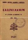 Calendarium 1951-1952 [Academic document]