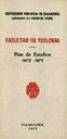 Plan de Estudios Teología 1972-1973 [Academic document]