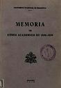 Memoria 1958-1959 [Academic document]