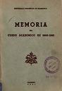 Memoria 1960-1961 [Documento académico]
