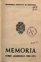 Memoria 1969-1970 [Documento académico]