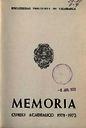 Memoria 1971-1972 [Documento académico]