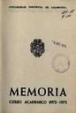 Memoria 1972-1973 [Academic document]