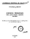 Canon romano: fuentes y paralelos literarios y comprobantes arqueológicos [Tesis]
