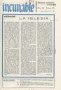 Incunable : revista de la residencia universitaria Jaime Balmes de Salamanca. 1/2/1971 [Issue]