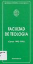 Faculta de Teología 1992-1993 [Libro]