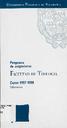 Programa de asignaturas FACULTAD DE TEOLOGIA 1997-1998 [Libro]
