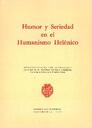Leccion inaugural Humor y seriedad en el Humanismo Helenico [Libro]