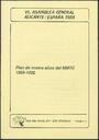 15/30. Plan cuatrimestral del M.M.T.C. (1988-1992) aprobado en su VI Asamblea General (Alicante, 1988). [Archive document]