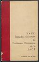 Libro de las XXVII Jornadas Nacionales de Presidentes Diocesanos de la J.A.C.E. (La Granja, julio de 1960) [Documento de archivo]